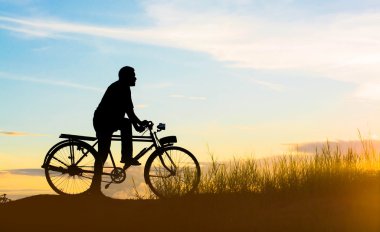 Bisiklet adam silüeti