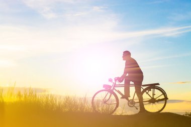 Bisiklet adam silüeti