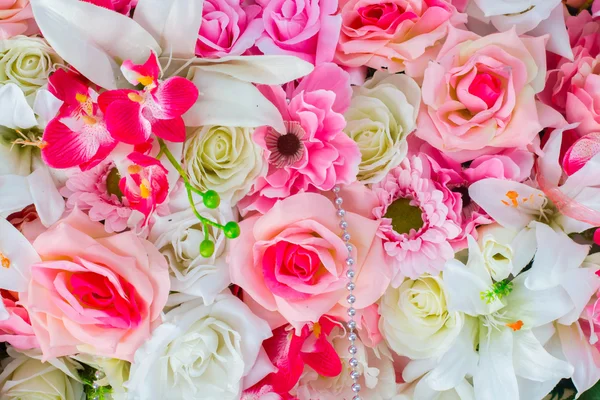 Schöne Hochzeit Künstliche Blume Hintergrund — Stockfoto