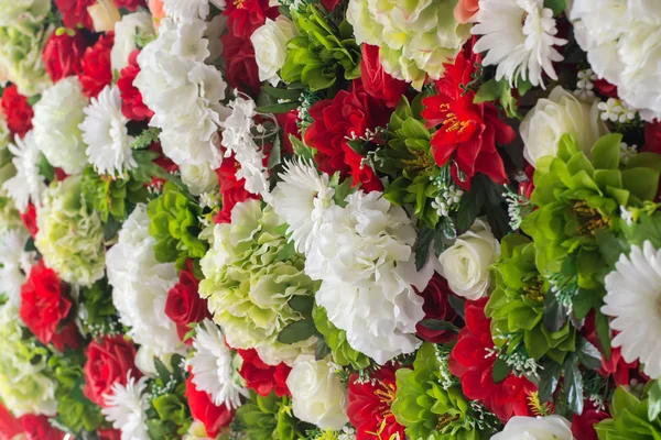 美丽的婚礼人造花背景 — 图库照片