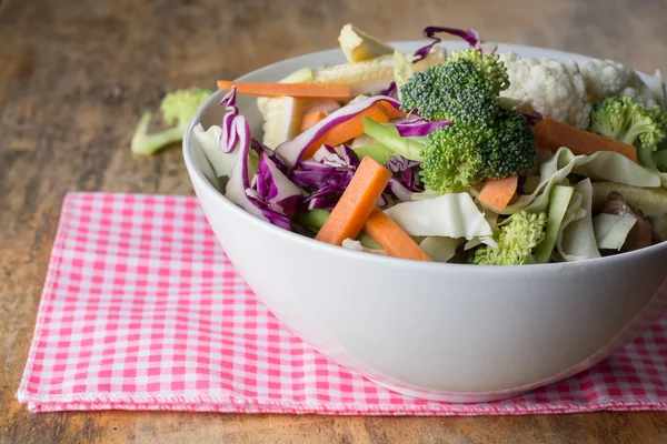 Les Légumes Mélangés Ont Une Carotte Brocoli Chou Fleur Chou — Photo