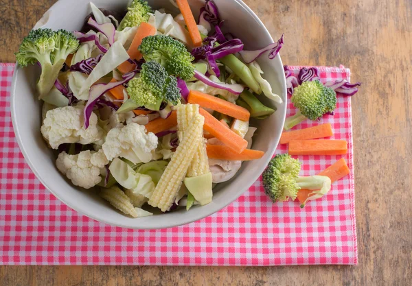 Les Légumes Mélangés Ont Une Carotte Brocoli Chou Fleur Chou — Photo