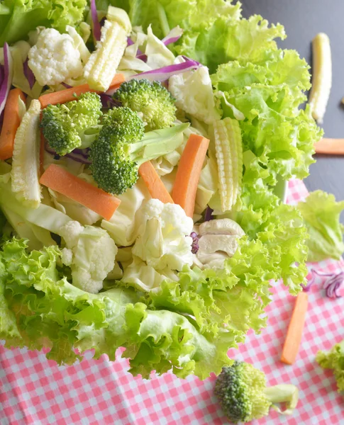 Les Légumes Mélangés Ont Une Carotte Brocoli Chou Fleur Chou — Photo