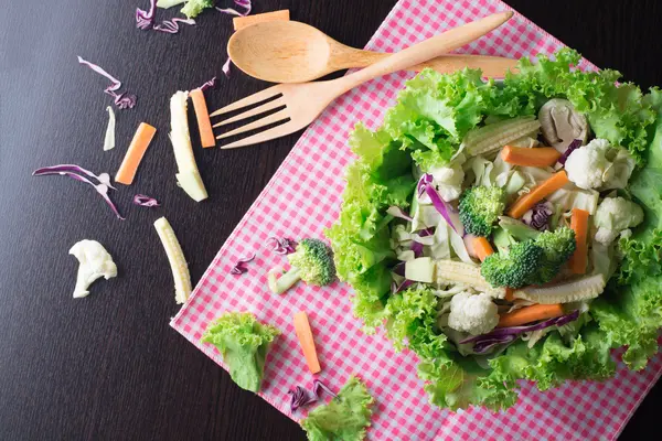 Les Légumes Mélangés Ont Une Carotte Brocoli Chou Fleur Chou — Photo