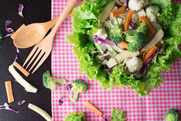 Les Légumes Mélangés Ont Une Carotte Brocoli Chou Fleur Chou — Photo