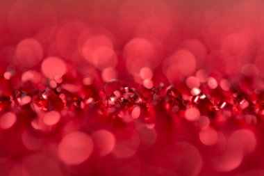 Kırmızı bokeh tatil Noel süslemeleri arka plan dokulu