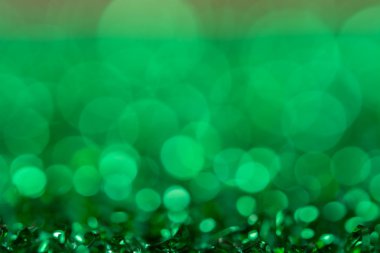 Yeşil bokeh Noel dekorasyon arka plan