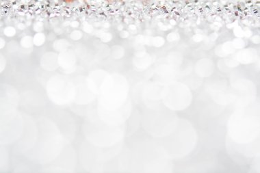 soyut gümüş beyaz bokeh ışıklar arka plan