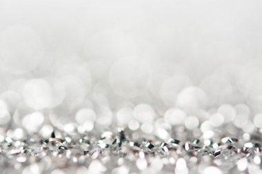 soyut gümüş beyaz bokeh ışıklar arka plan