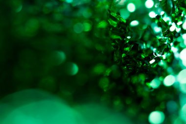 Yeşil bokeh Noel dekorasyon arka plan