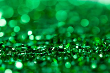 Yeşil bokeh Noel dekorasyon arka plan