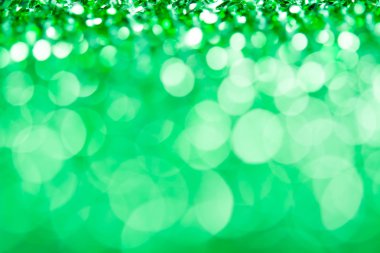 Yeşil bokeh Noel dekorasyon arka plan