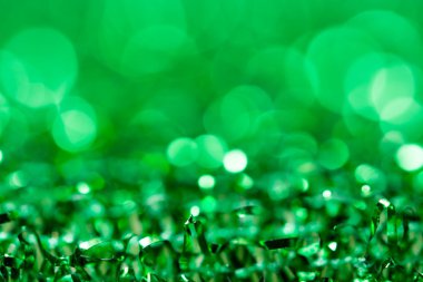 Yeşil bokeh Noel dekorasyon arka plan