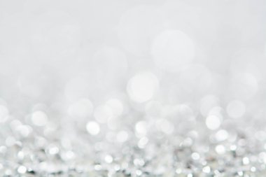 soyut gümüş beyaz bokeh ışıklar arka plan