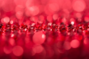 Kırmızı bokeh tatil Noel süslemeleri arka plan dokulu