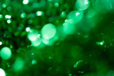 Yeşil bokeh Noel dekorasyon arka plan