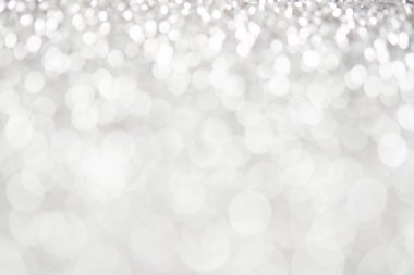 soyut gümüş beyaz bokeh ışıklar arka plan