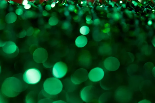 Abstrait vert bokeh Noël décoration fond — Photo