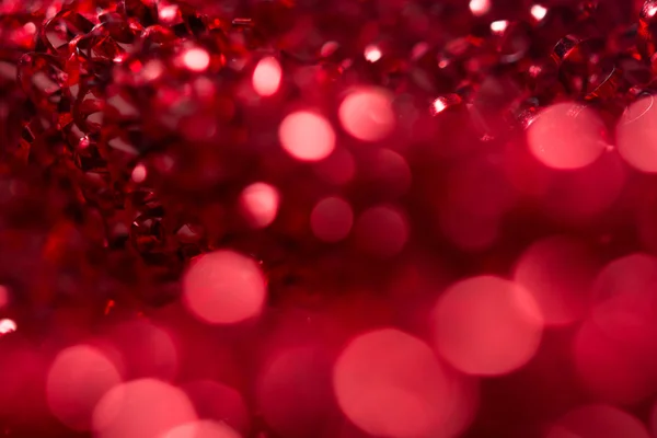 Vermelho bokeh feriado texturizado Natal decorações fundo — Fotografia de Stock