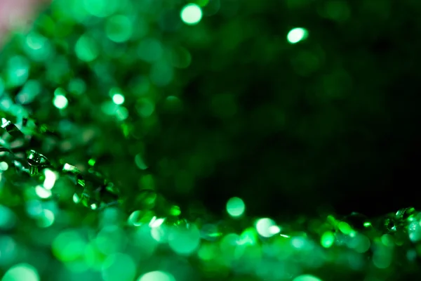 Abstract green bokeh christmas decoration background — Stock Photo, Image