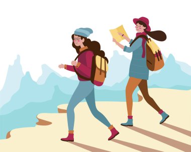 Büyük, izole edilmiş çizgi film tarzı mutlu genç bir kadın sağlıklı kalmak için evine doğru gidiyor, düz vektör çizimi.