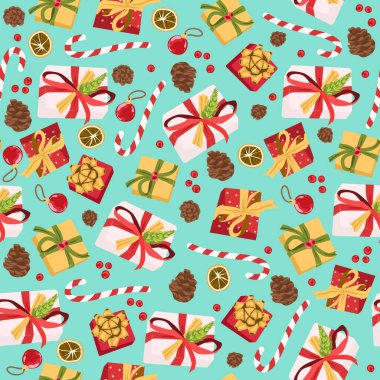 Armağan kutusu ile kusursuz desen arkaplanı