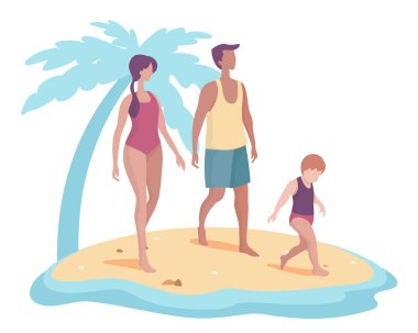 Büyük, izole edilmiş çizgi film tarzı mutlu genç bir kadın sağlıklı kalmak için evine doğru gidiyor, düz vektör çizimi.