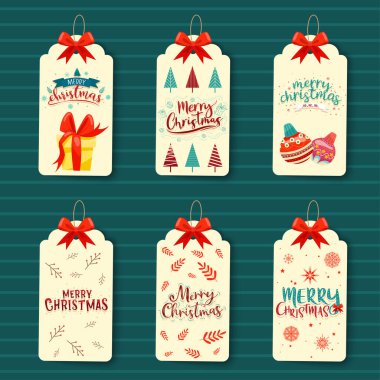 Mutlu Noel simgeleriyle kart tasarımı