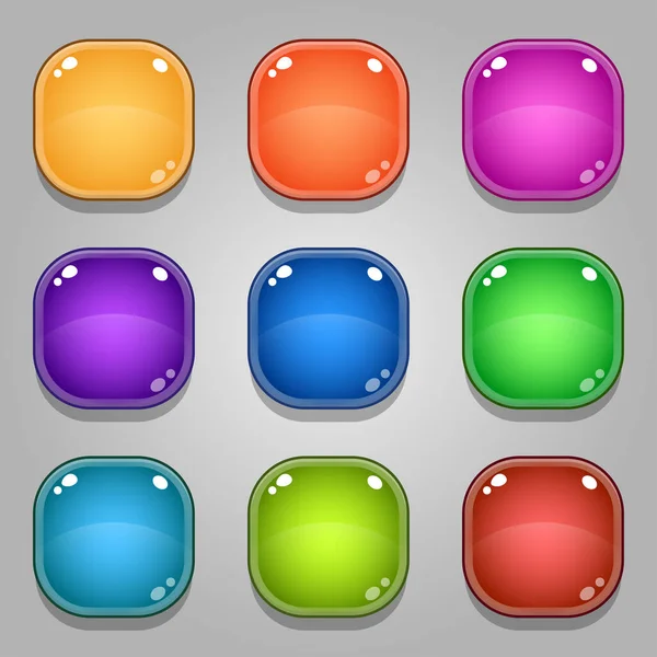 Symbolset Für Isometrische Spielelemente Farbenfrohe Isolierte Vektorillustration Der Bunten Spieltaste — Stockvektor