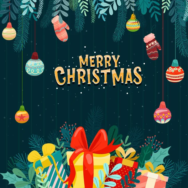 Iconos Vectores Navideños Decoración Año Nuevo Ilustración Navidad Cristianos — Vector de stock