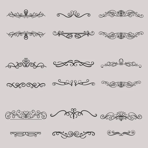 Set Elegant Design Elements Decorative Isolated Editable Elements Your Sophisticated — Stock Vector