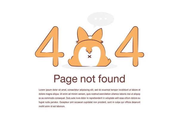 Internet Network Warning 404 Error Page File Found Web Page — Image vectorielle