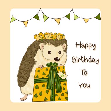  Harfli, vektör illüstrasyonlu mutlu doğum günü kartları