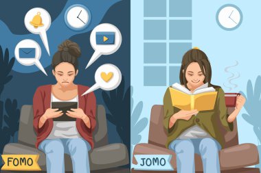FOMO, ya da kaçırılma korkusu, bir çok insanın günlük olarak yaşadığı bir fenomen, yakın zamanda keşfedildi ki, JOMO, ya da kaçırmanın sevinci, çok daha yaygın hale geliyor..