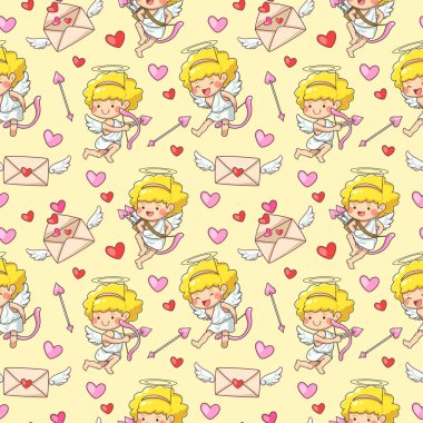 Çizgi film karakteri, sevimli sevimli sevimli karakteri, izole edilmiş sevimli meleklerin çocuk arkaplan posterleri koleksiyonu, çocuk konseptinde çizgi film karakterleri, düz renkli vektör çizimi.