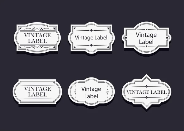 Set Aus Abzeichen Oder Logo Vintage Etikett Designelement Kollektion Vektorillustration — Stockvektor