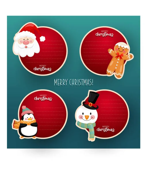 Card Design Merry Christmas Icons — Stock Vector