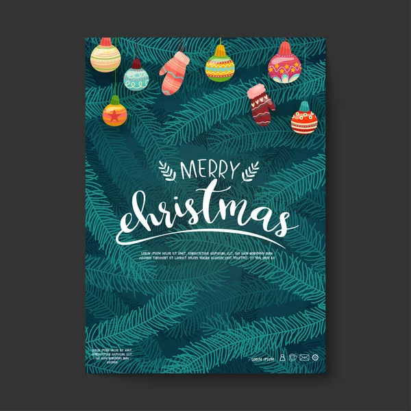 Kerst Vector Pictogrammen Nieuwjaar Decoratie Illustratie Van Kerstmis Christenen — Stockvector