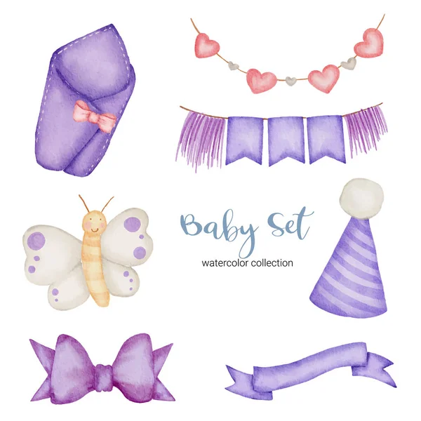 Set Separate Parts Bring Together Beautiful Clothes Baby Items Toy — Stock Vector