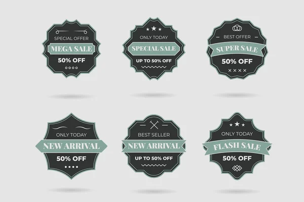 Sale Banner Templates Design Special Offer Tags Super Sale Discounts — Stock Vector