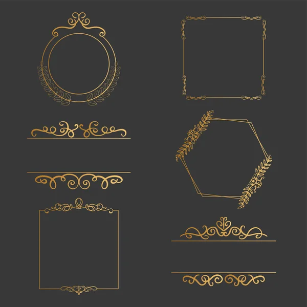 Set Van Elegante Designelementen Voor Decoratieve Geïsoleerde Bewerkbare Elementen Voor — Stockvector