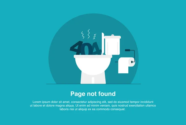 Internet Network Warning 404 Error Page File Found Web Page — Διανυσματικό Αρχείο