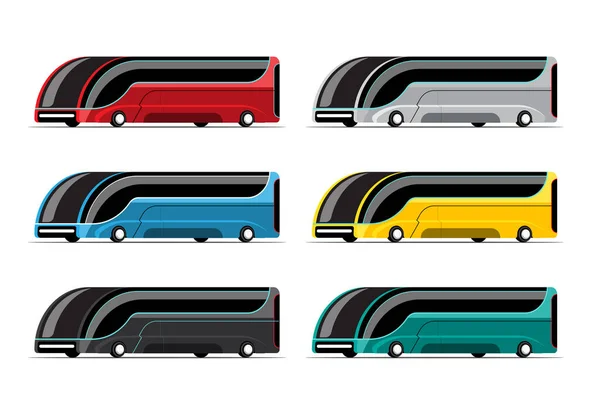 Ensemble Bus Tech Maquette Dans Style Moderne Modèle Différence Design — Image vectorielle