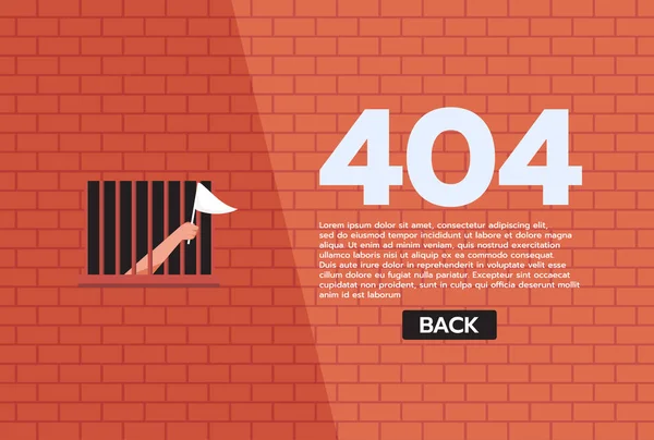 Internet Network Warning 404 Error Page File Found Web Page — Διανυσματικό Αρχείο