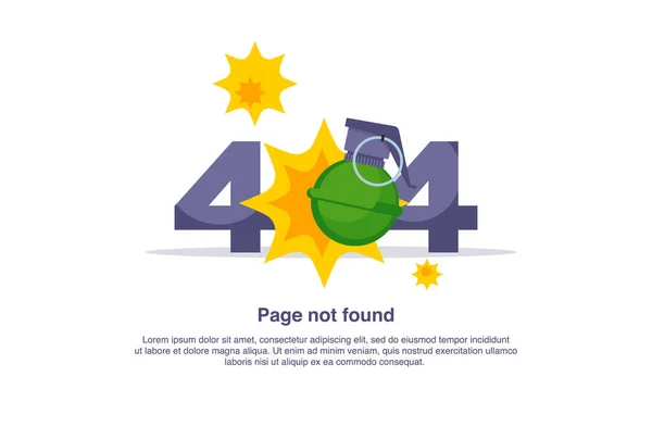 Internet Network Warning 404 Error Page File Found Web Page — Διανυσματικό Αρχείο