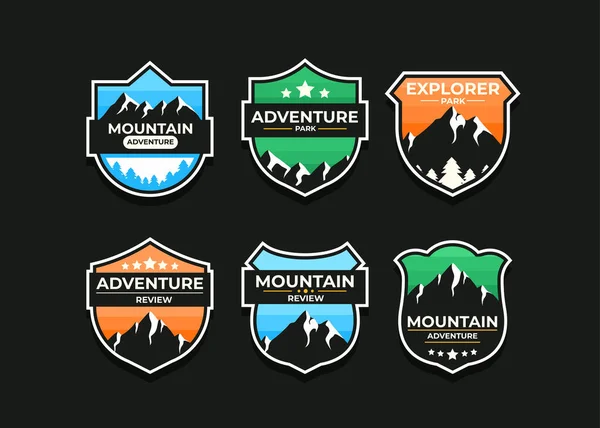 Исследуйте Векторный Набор Символов Mountain Advanture — стоковый вектор