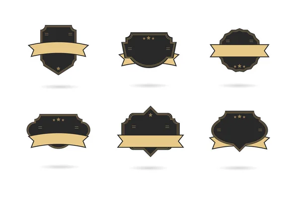 Set Retro Vintage Sale Logo Badges White Background — 스톡 벡터