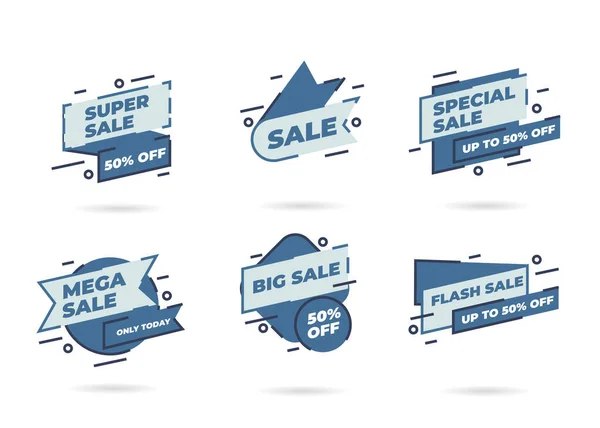 Sale Banner Templates Design Special Offer Tags Super Sale Discounts — Image vectorielle