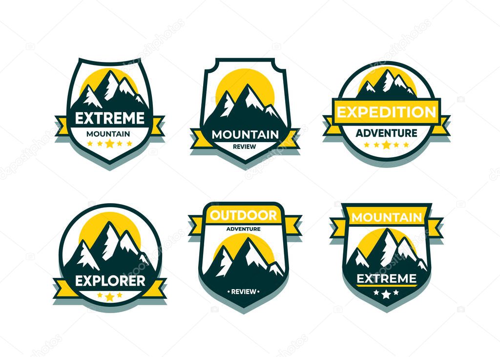 Explore Advanture symbol vector set