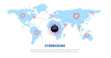Küresel veri güvenliği, kişisel veri güvenliği, siber veri güvenliği çevrimiçi konsept illüstrasyon, İnternet güvenliği veya bilgi gizlilik ve koruma fikri, yazılım erişim verileri gizli, soyut yüksek hızlı internet teknolojisi. Düz izo oluşturuluyor